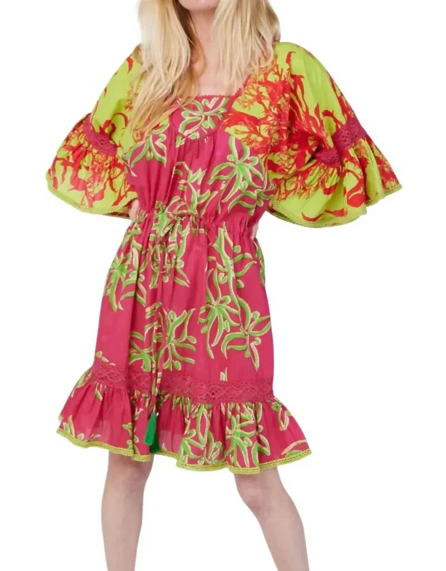 Tropical Print Mini Dress