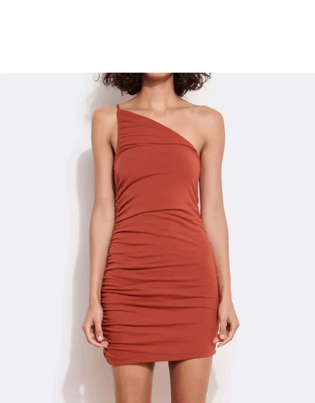 Asymmetrical Ruched Dress