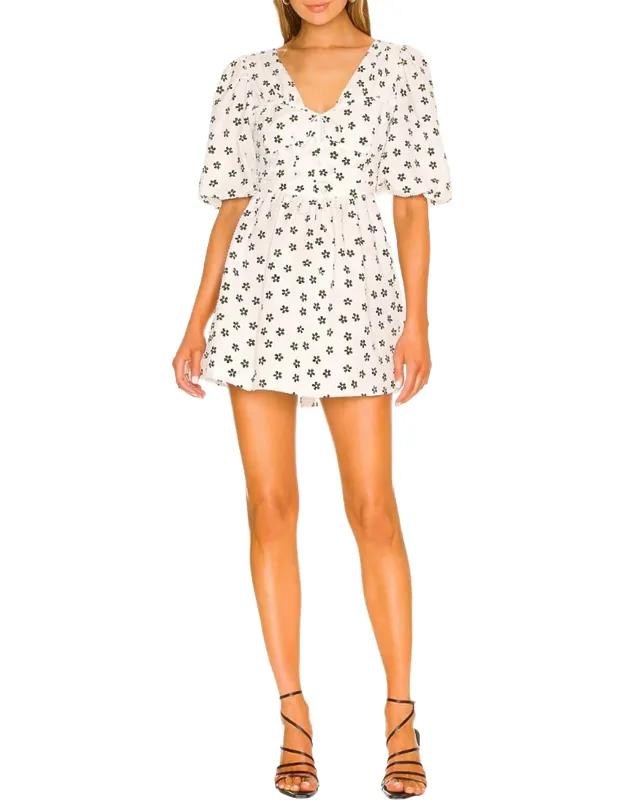 Daisy Seersucker Mini Dress