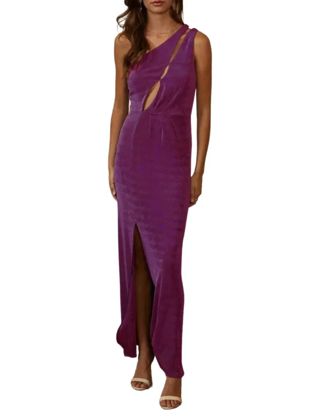 One-shoulder Cutout Maxi Dress