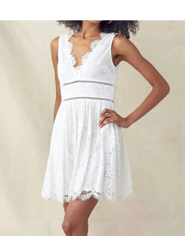 V Neck Lace Dress