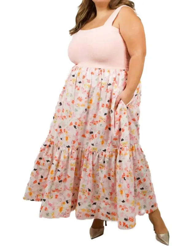 Gianna Dress In Floral Expressionist Print