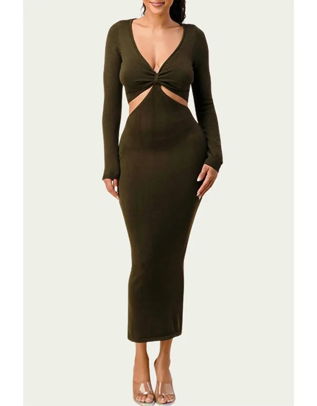 Knit Cutout Maxi Dress