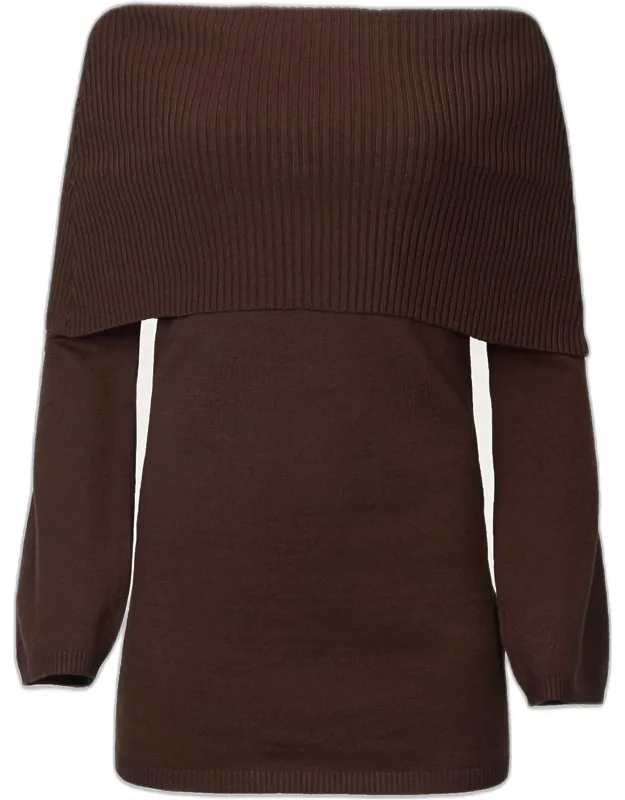 Off-the-shoulder Sweater Dress