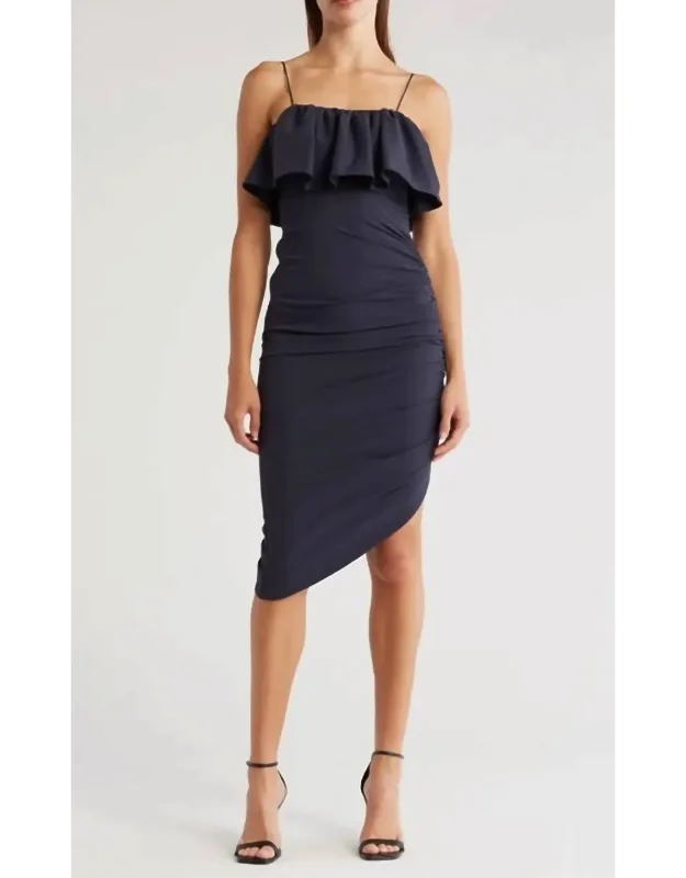 Ruffle Asymmetric Dress
