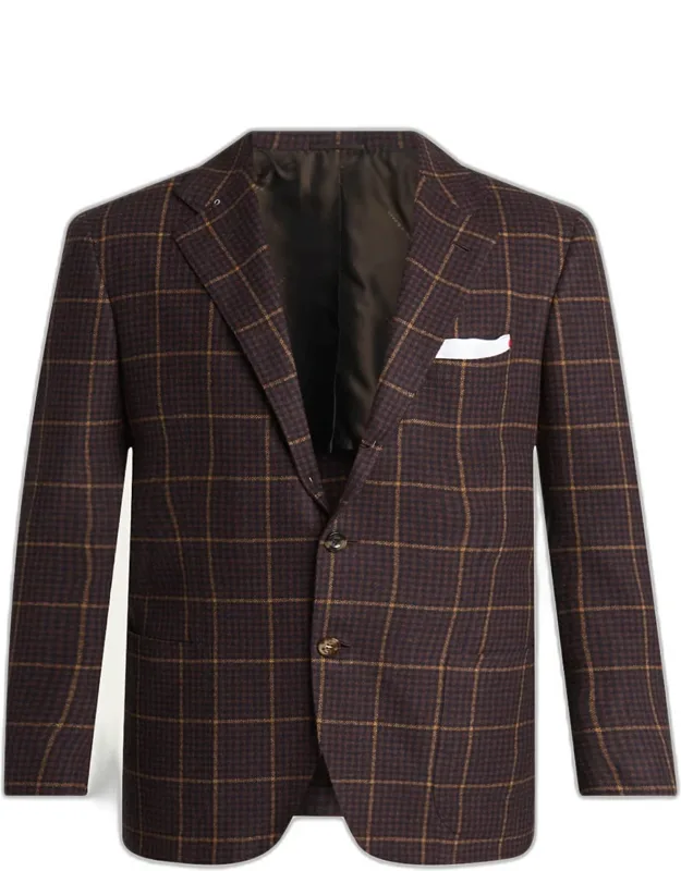 Cashmere Windowpane Check Sport Coat