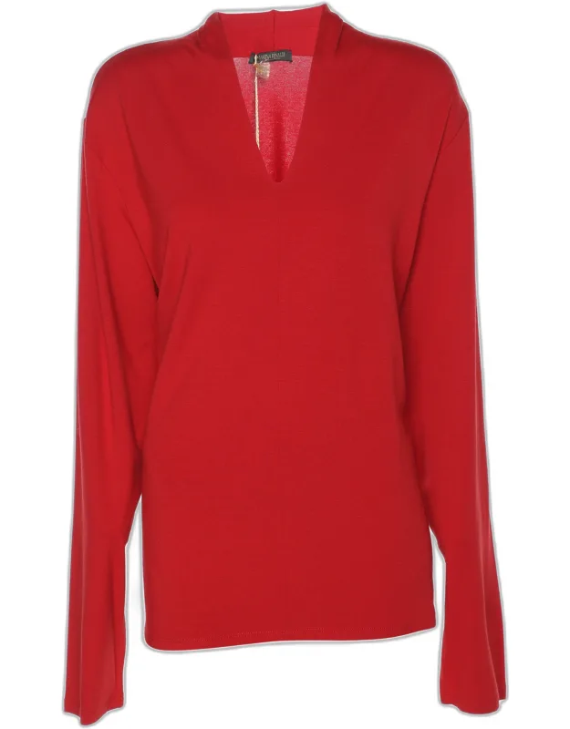 Jersey V Neck Top
