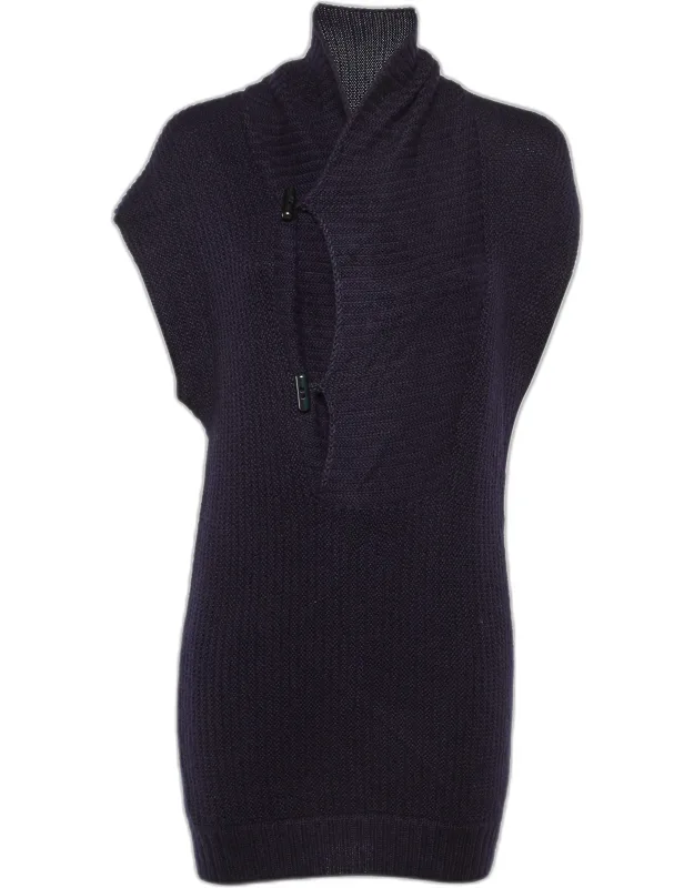 Alpaca Wool Toggle Button Front Sweater