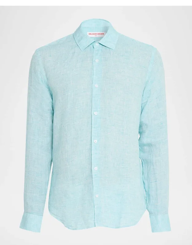Giles Linen Tailored-fit Button-down Shirt