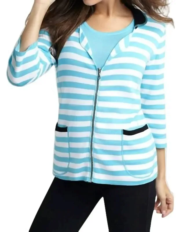 Colorblock Striped Cardigan