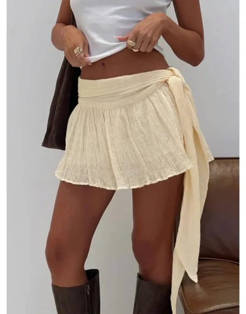 Reviva Ruched Wrap Mini Skirt