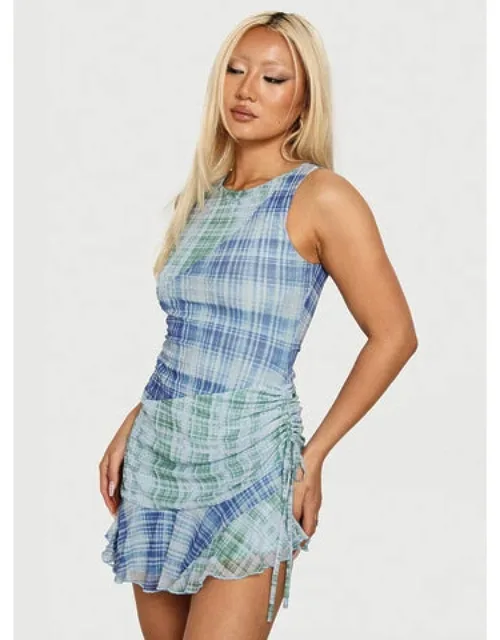 Asymmetrical Splice Mini Dress