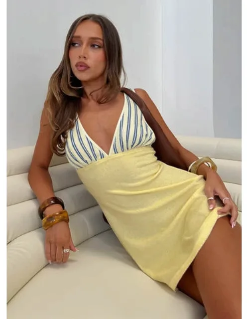 Aydenn Contrast Plunge Mini Dress