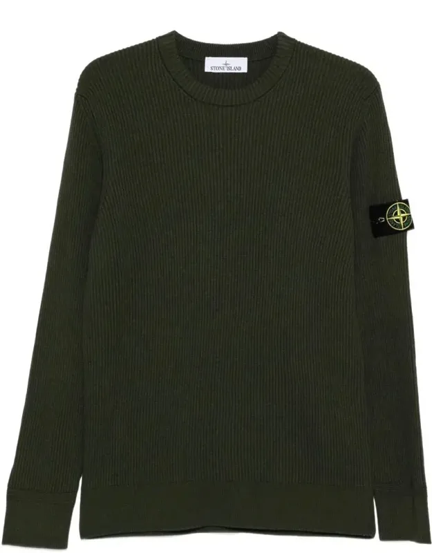 Knit Crewneck Sweater In Full Rib Rws Wool