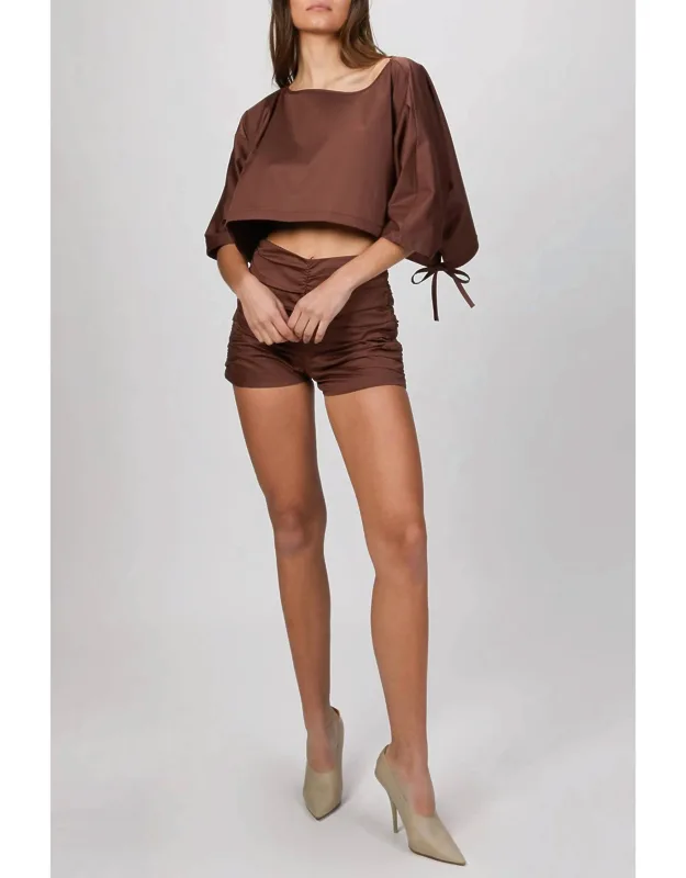 Ruched Mini Shorts