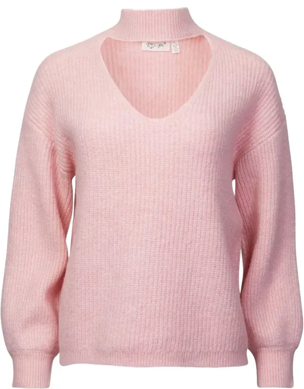 Cutout Ribbed-knit Turtleneck Sweater