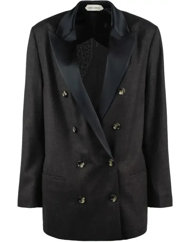 Double-breasted Blazer In Lightweight Wool
