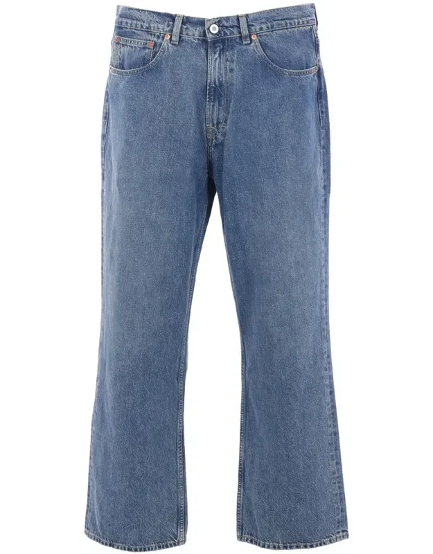 Our Legacy Relaxed-fit Jeans With Front Metal Button And Zip Closure, Belt Loops, And Five Classic Pockets