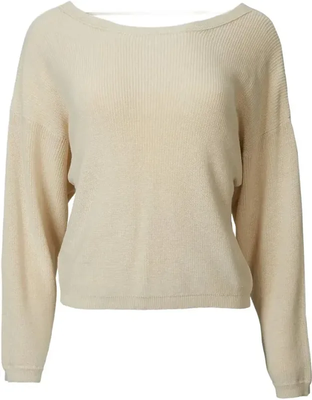 Twist-back Cotton-blend Sweater