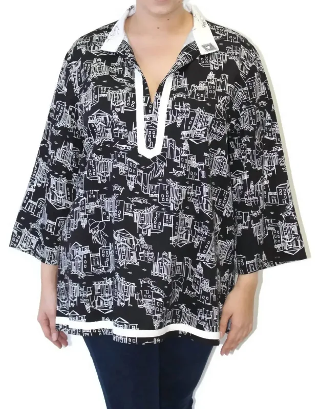 Contrast Trim Top