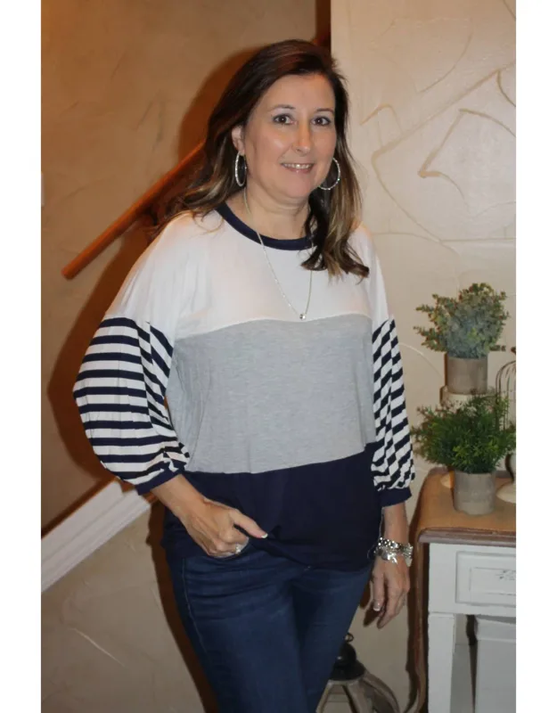 Striped Long Sleeve Top