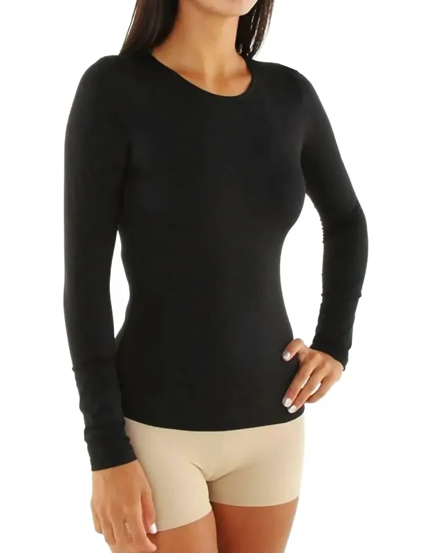Warm Wear Long Microfiber Long Sleeve Top