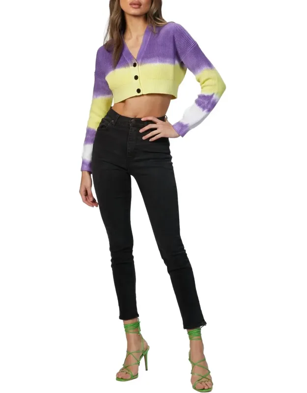 Tie-dye Cropped Cardigan