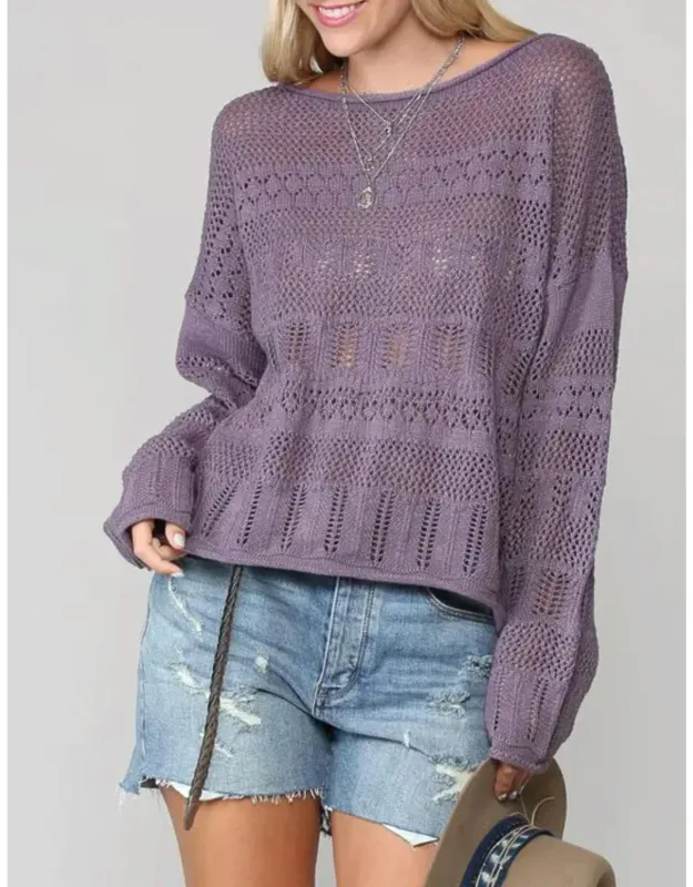 Open-knit Cotton-blend Sweater
