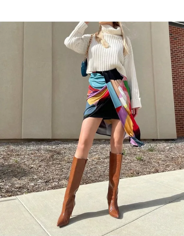 Draped Jersey Skirt