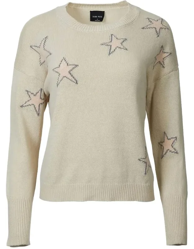 Intarsia-knit Cotton Sweater