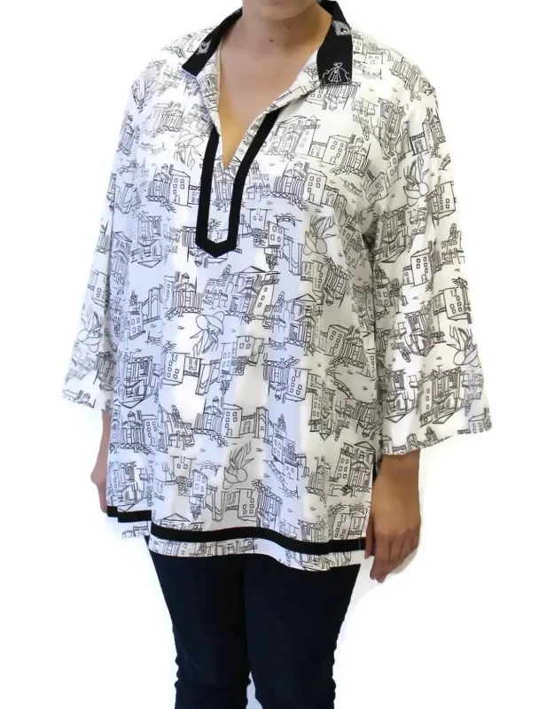 Contrast Trim Top