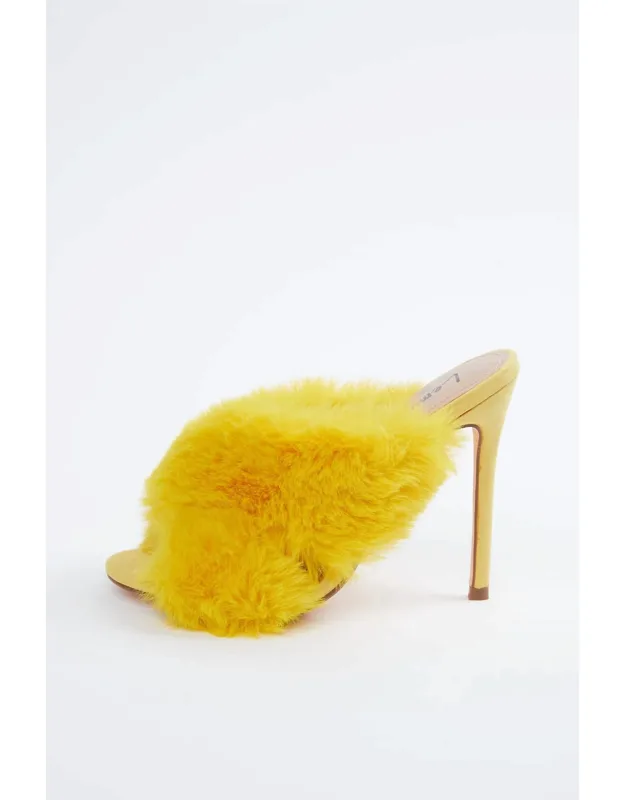 Faux-fur Vegetarian Suede Mules