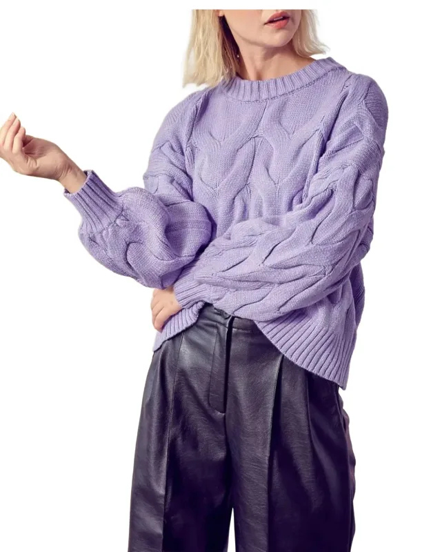 Wide Candy Cable-knit Sweater