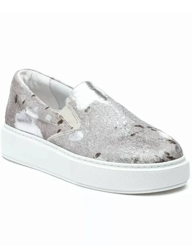 Delia Pony Haircalf And Leather Sneakers