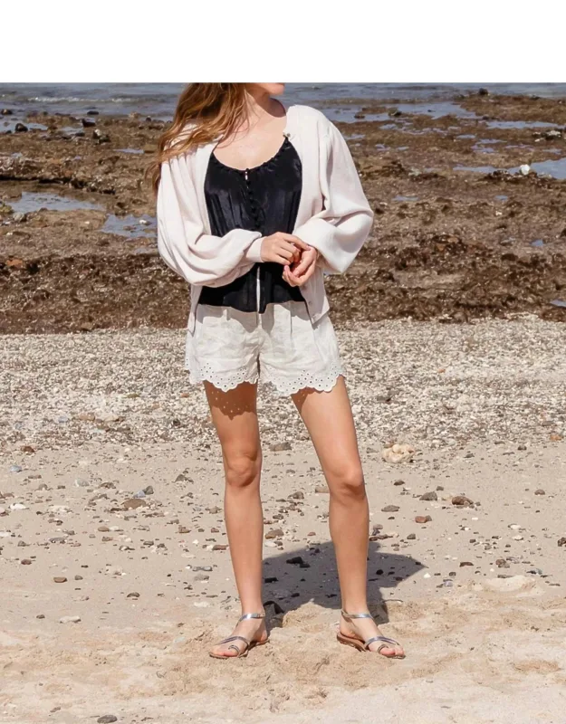 Volume Sleeve Cashmere Cardigan