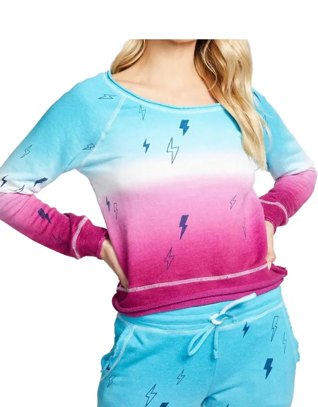 Linen French Terry Long Sleeve Raglan Pullover