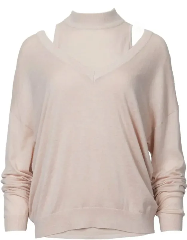 Cutout Shoulder Sweater