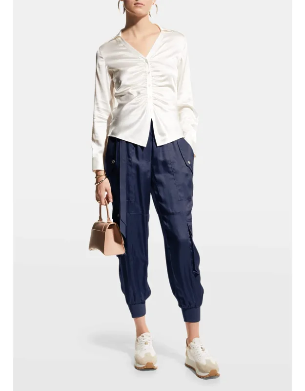 Harmony Satin Cargo Joggers