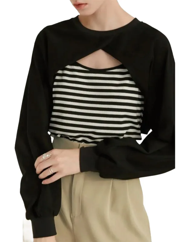 Laverne Convertible Cropped Cutout Tank Bolero Set