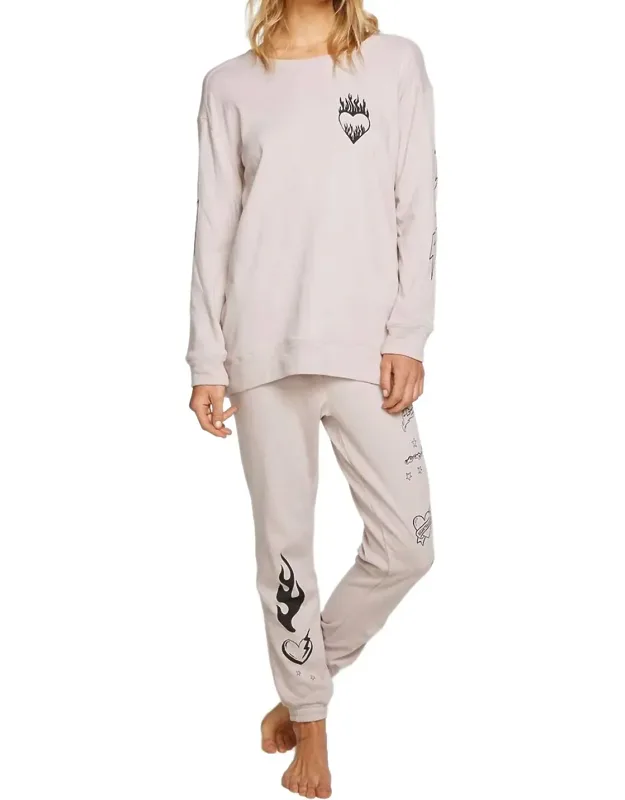 Flaming Heart Pullover