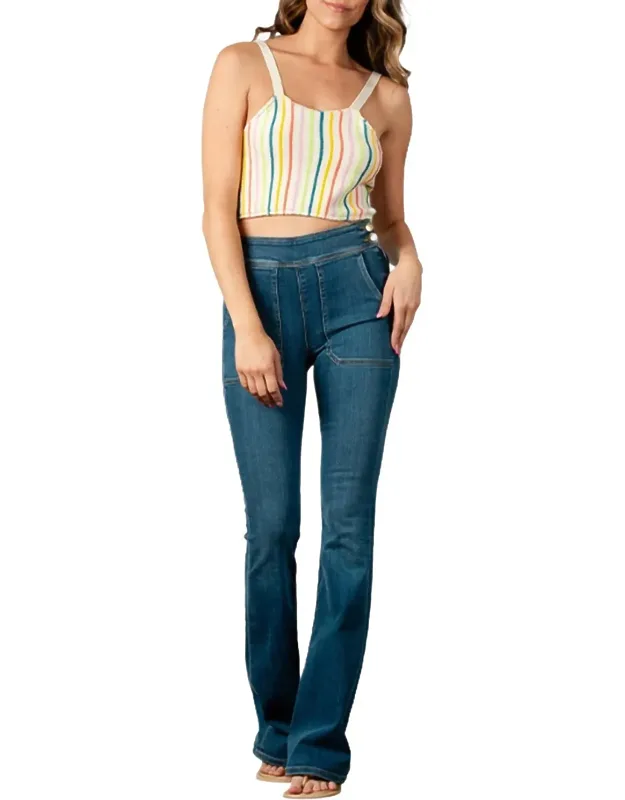 Brassica Knit Striped Tank