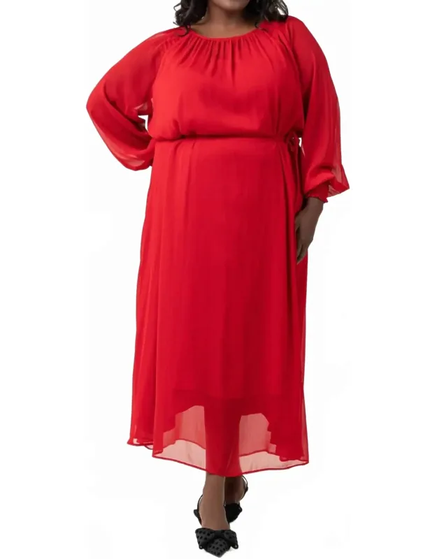 Long Sleeve Georgette Dress