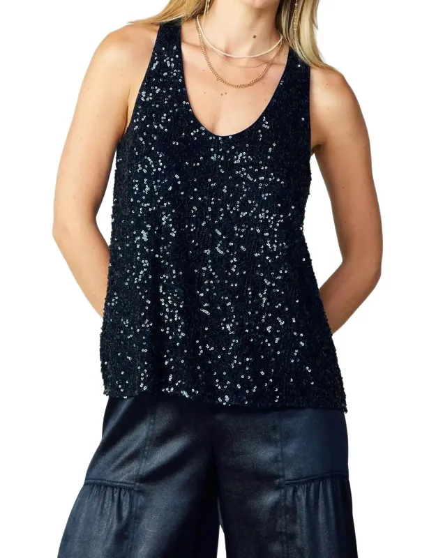 Sequin Sleeveless Top