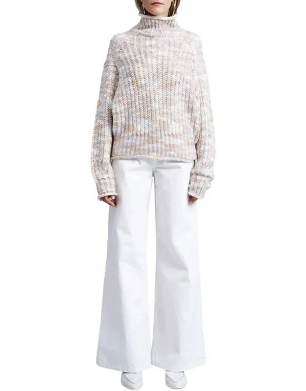 Rolled Neck Knit Sweater