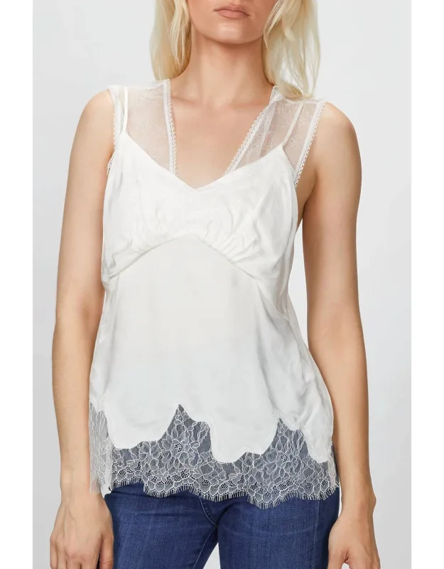 Double Layered Lace Trimmed Camisole