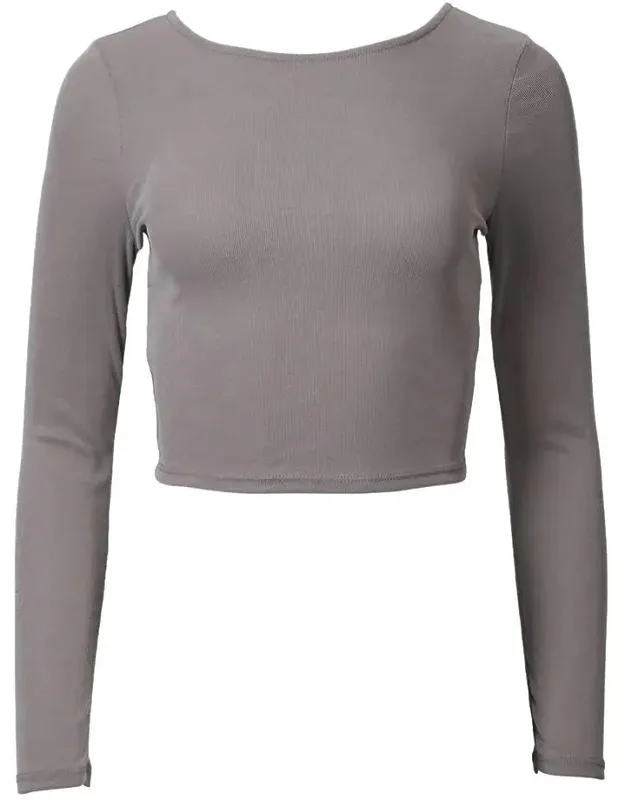 Ribbed Open-back Stretch-modal Top