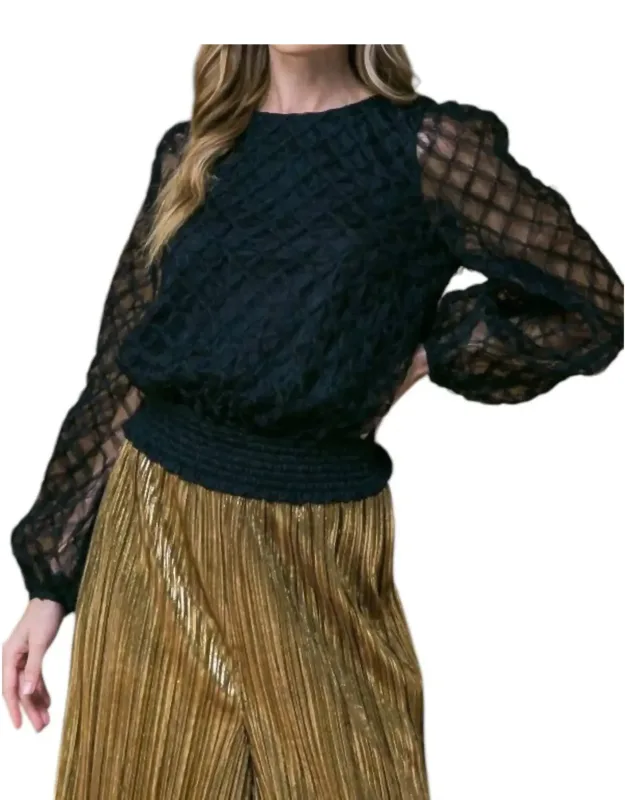 Textured Woven Top