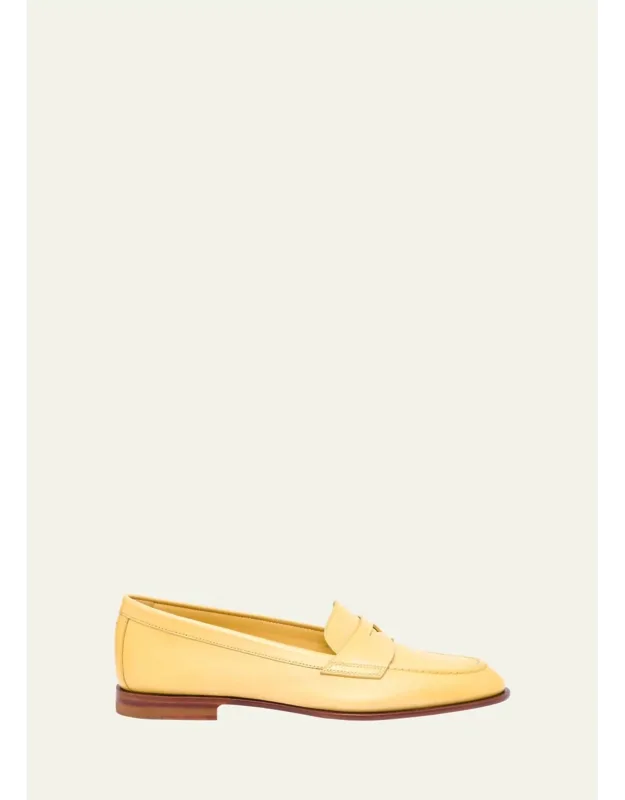 Calfskin Leather Penny Loafers