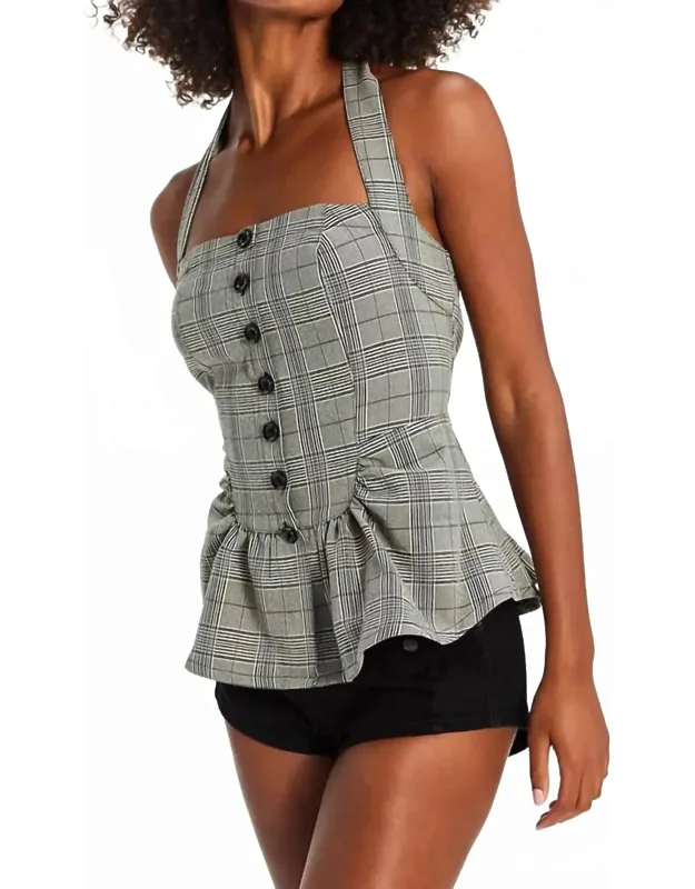 Anastasia Plaid Top