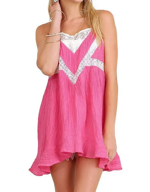 Ruffle & Lace Sleeveless Tunic